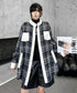 Contrast Panel Check Shirt Jacket